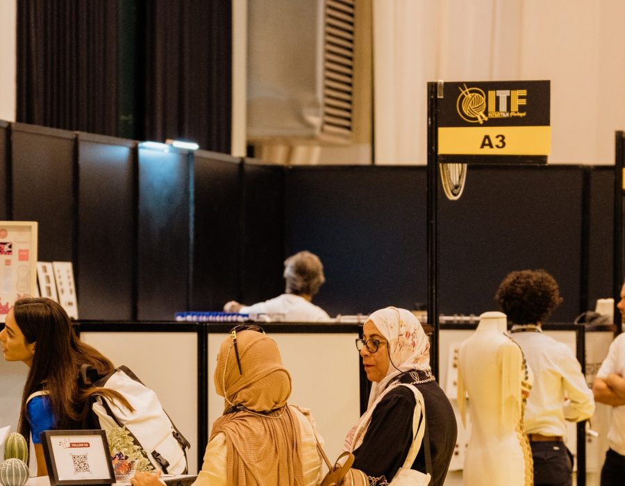 Fashion buyers meeting suppliers at Spanish textile event